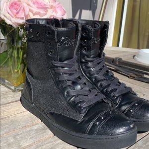 Sparkly Combat Boots